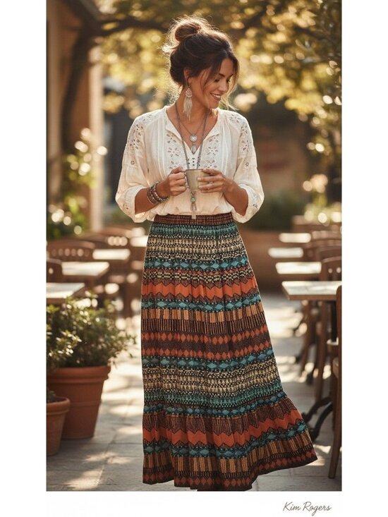 Kim Rogers Dresses & Skirts - Kim Rogers Maxi Skirt - Bohemian, Hippie, Peasant, Cottagecore, Festival, Indie